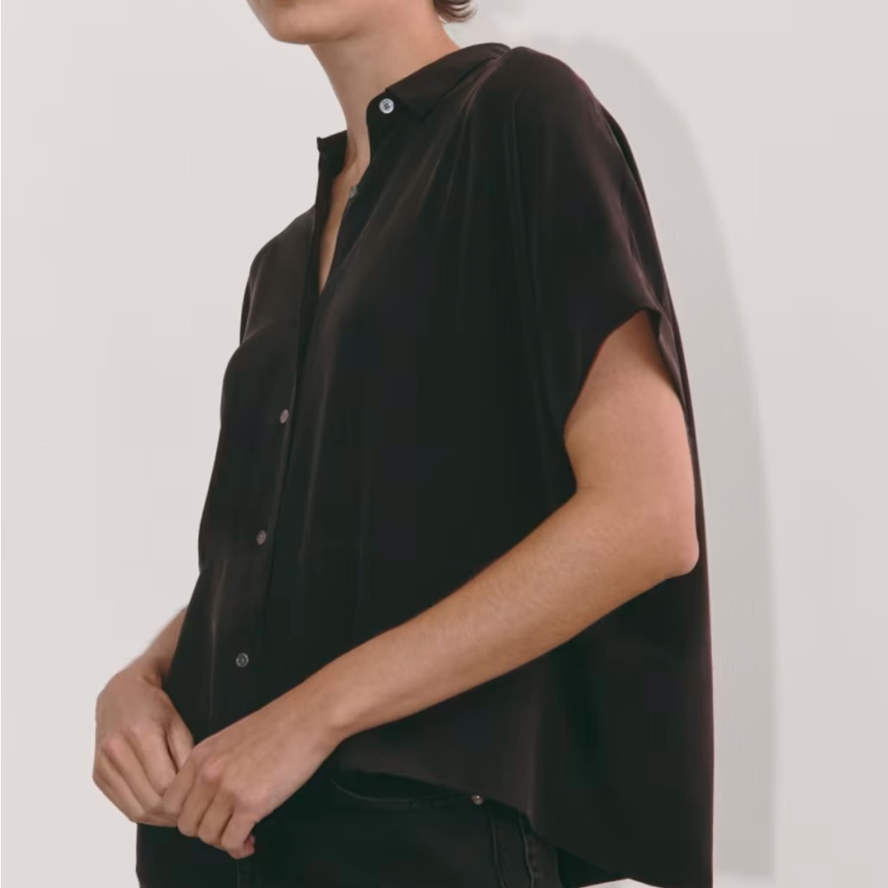 Everlane Silk Square Shirt, size 0